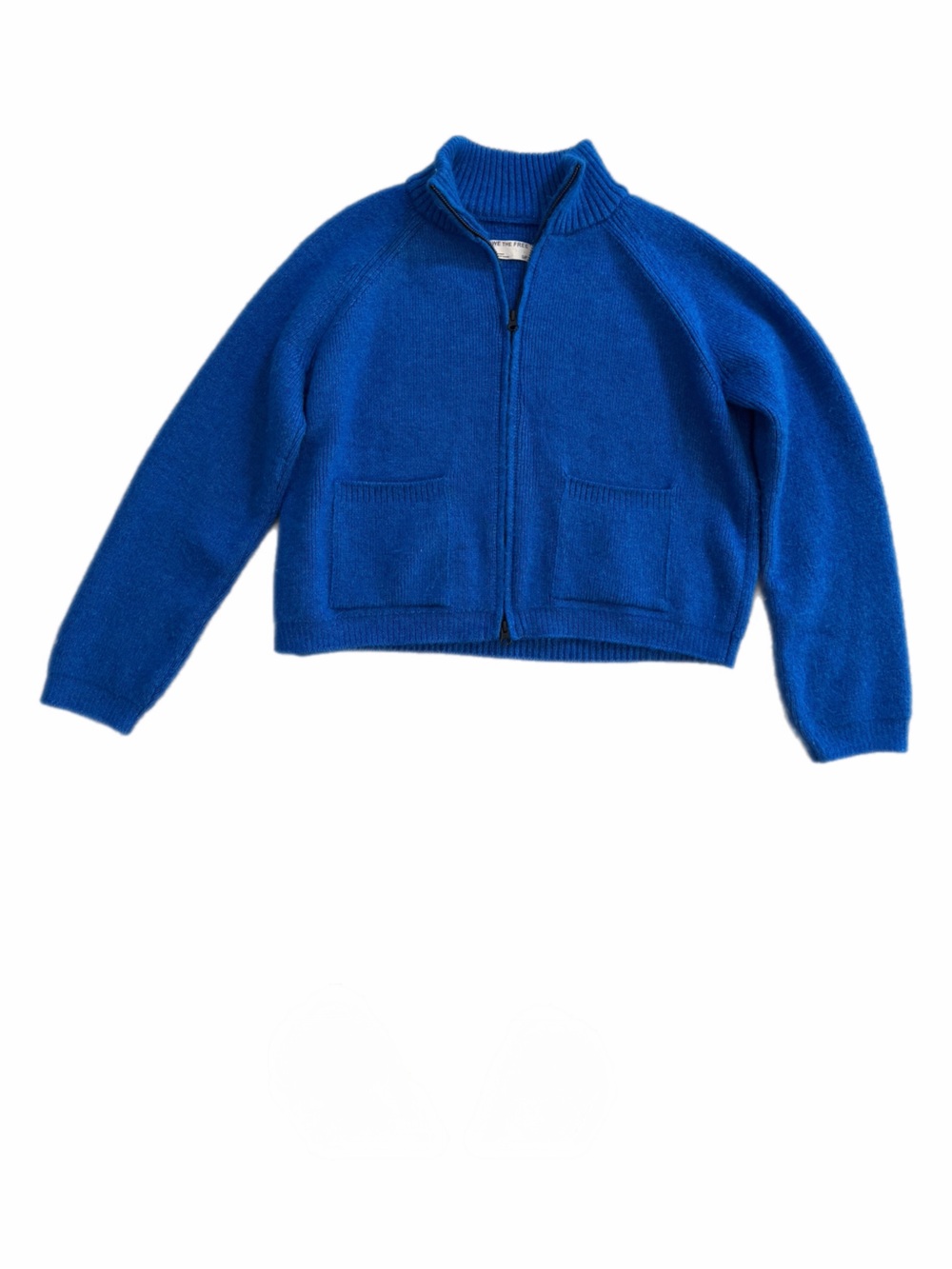 free people We The Free On It Zip-Up Cardigan sapphire blue size small - Picture 10 of 13